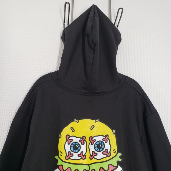 Members Only Spongebob Squarepants Hoodie Sweatshirt Mens Medium Black Oversized - Picture 13 of 16